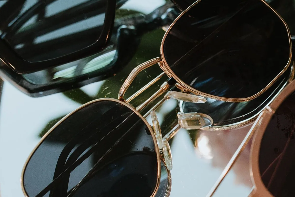 Gold Hexagonal Sunglasses
